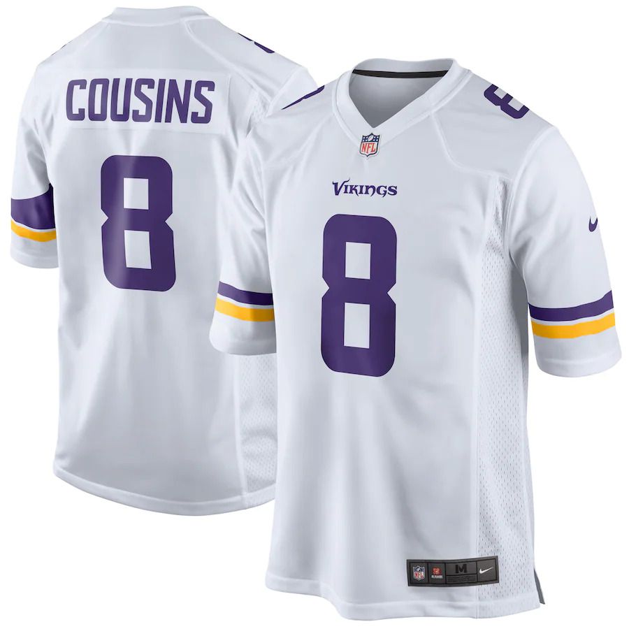 Men Minnesota Vikings #8 Kirk Cousins Nike White Game NFL Jersey